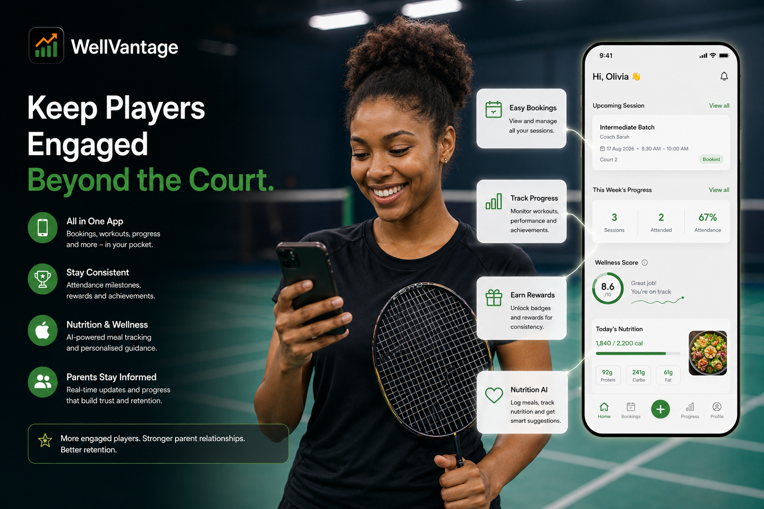 Badminton academy attendance tracking