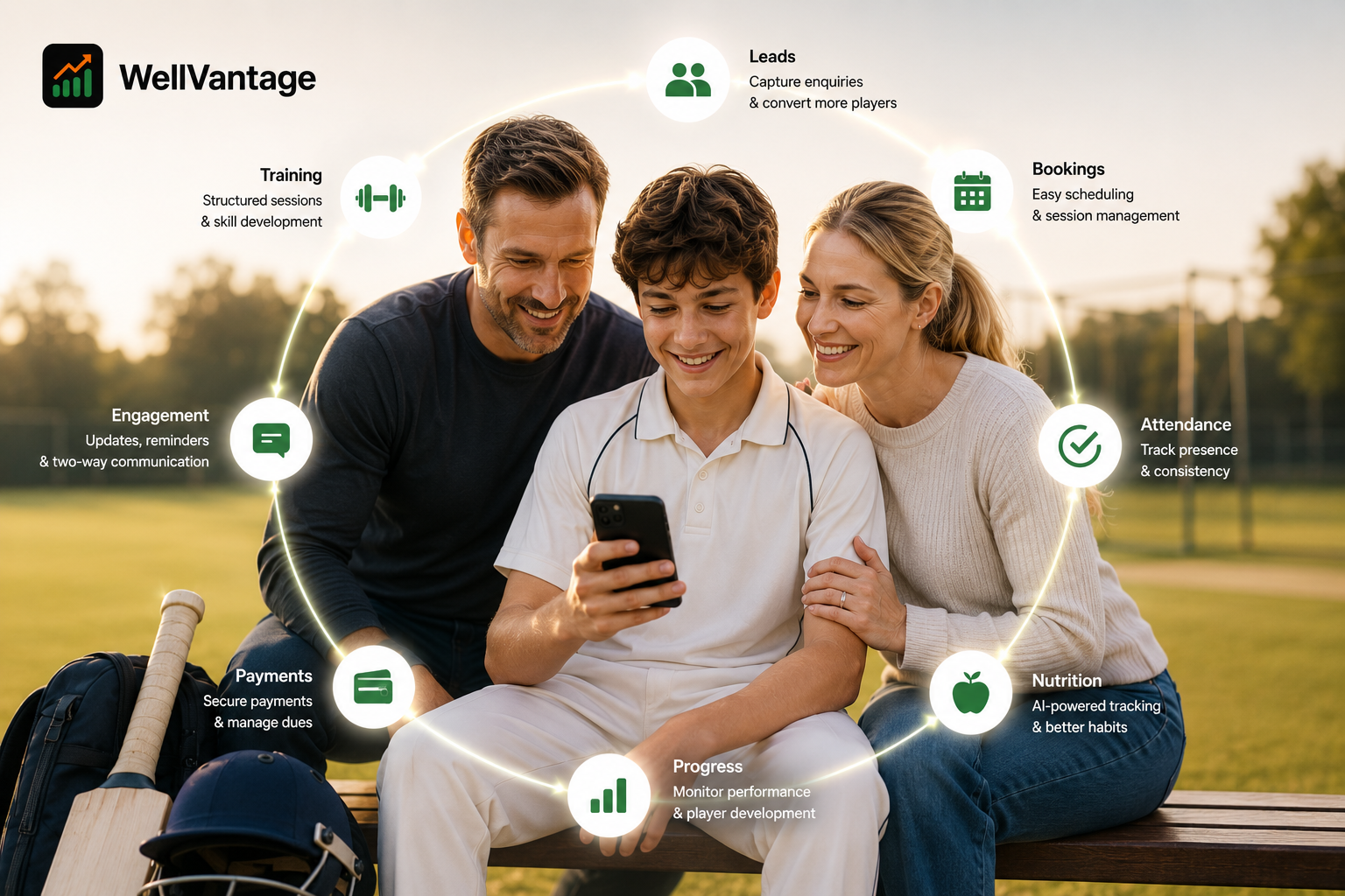 WellVantage cricket academy software