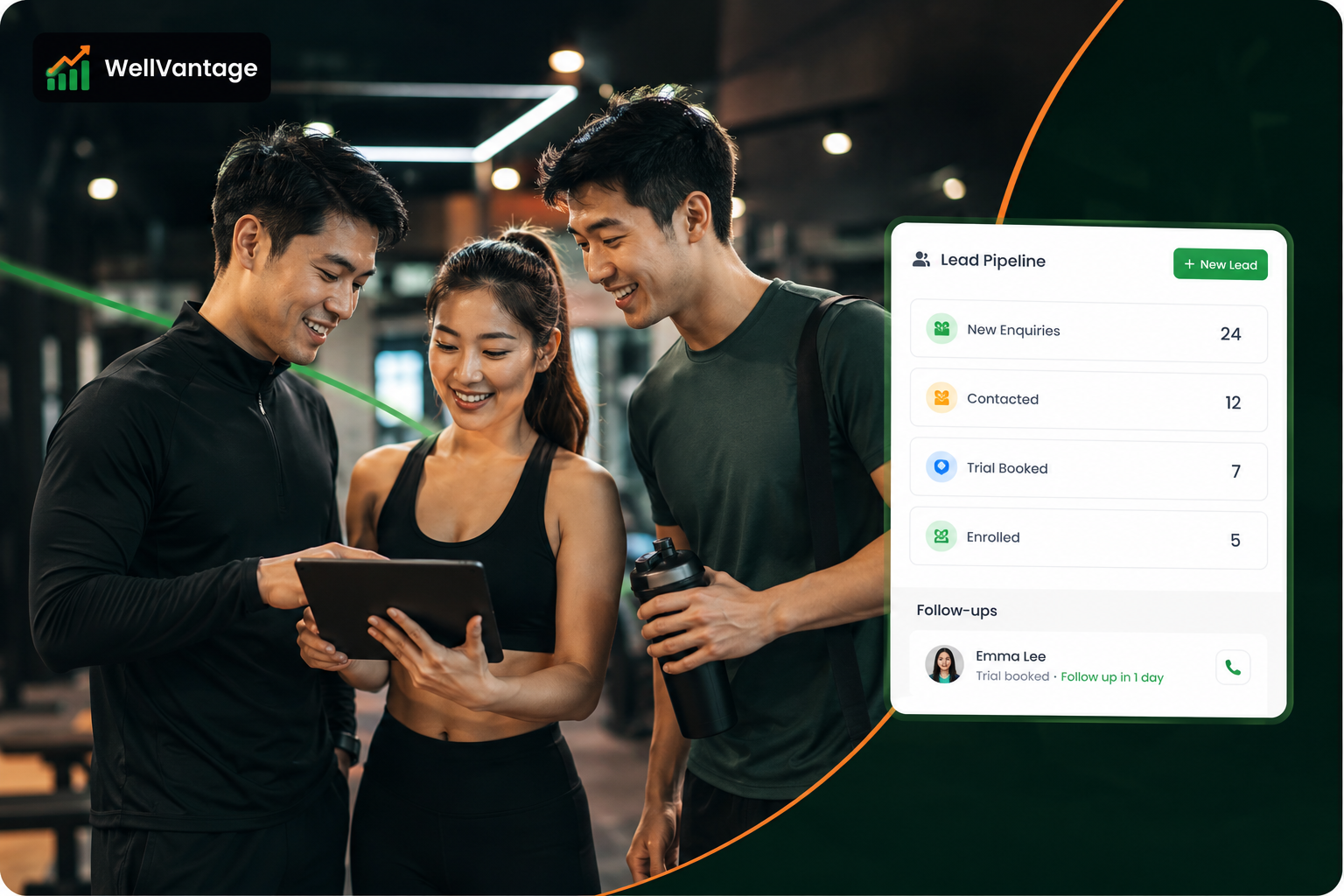 Tennis academy management software dashboard