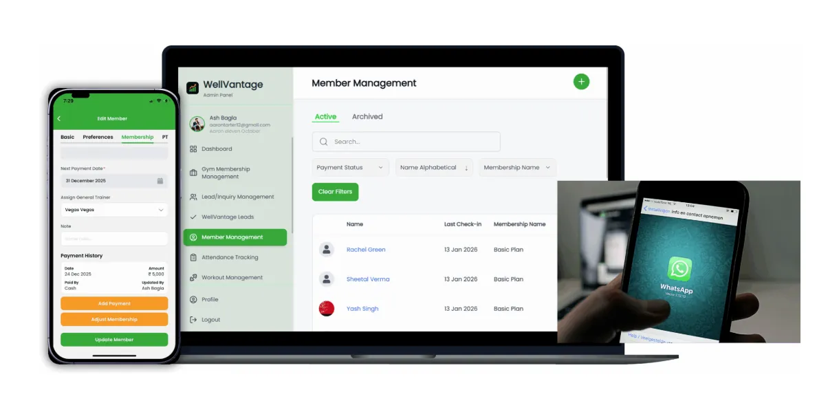 WellVantage WhatsApp and SMS communications for members